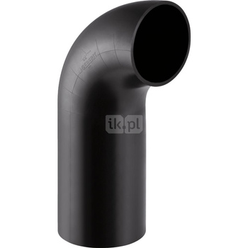Kolano 90' GEBERIT HDPE, PE / polietylen, 160 mm, DN 150 x 160 mm x DN 150 (króciec)