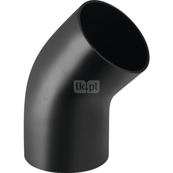 Długi łuk 45' GEBERIT HDPE, PE / polietylen, 200 mm, DN 200 x 200 mm x DN 200 (króciec)