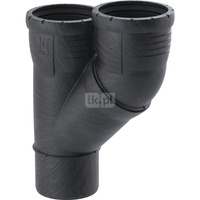 Trójnik GEBERIT Silent-Pro 45' PP 110 mm (mufa z tworzywa sztucznego do spawania/zgrzewania x mufa z tworzywa sztucznego do spawania/zgrzewania x króciec z tworzywa sztucznego do spawania/zgrzewaniania)