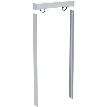 Zestaw pokrywy spłuczki z okładzinami bocznymi, do modułu sanitarnego Geberit Monolith Plus do wiszącej miski WC, 114 cm, indywidualnie wybrany przez klienta: Czarny chrom / Aluminium szczotkowane
