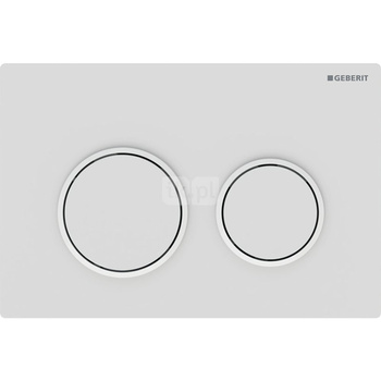 Przycisk uruchamiający Geberit Omega20, przedni/górny, biały mat-biały-biały mat, easy-to-clean, prostokątny