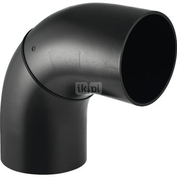 Długi łuk 90' GEBERIT HDPE, PE / polietylen, 200 mm, DN 200 x 200 mm x DN 200 (króciec)