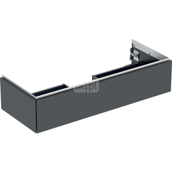 Szafka pod umywalkę Geberit ONE, z jedną szufladą: Szerokość umywalki=120cm, Czarny / Lakierowany matowy