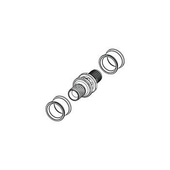 TECEfloor - Złącze naprawcze zaciskowe z PPSU do rur SLQ Al./PE-RT 16 x 16 mm