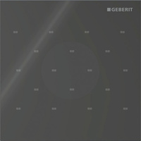 Elektroniczny zawór spłukujący Geberit do pisuaru, zasilanie bateryjne, Typ 40, szkło czarne, okrągły