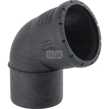 Kolano 67.5' GEBERIT Silent-Pro, PP mx, 90 mm (mufa wciskowa x końcówka wciskowa)