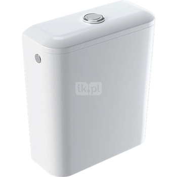 Spłuczka nasadzana Geberit iCon Square, spłukiwanie dwudzielne, przyłącze wody z boku lub na dole: Biały