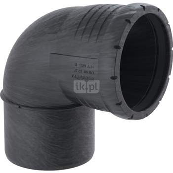 Kolano 87.5' GEBERIT Silent-Pro, PP mx (czarny), 160 mm (mufa wciskowa x końcówka wciskowa)