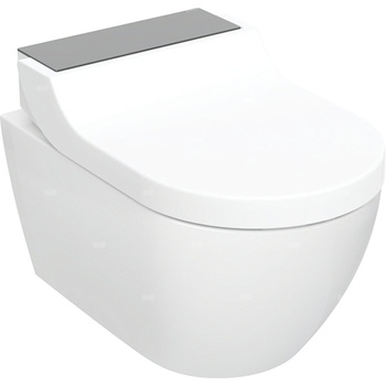 Urządzenie WC z funkcją higieny intymnej Geberit AquaClean Tuma Comfort, wisząca miska WC: Miska ustępowa: biały / KeraTect, Panel dekoracyjny: szkło czarne