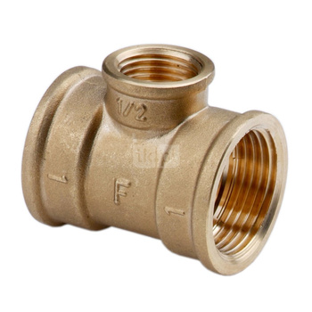 Trójnik FERRO redukcja mosiądz 1'' x 3/4'' x 1'' GW, kolor żółty