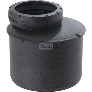 Złączka niesymetryczna GEBERIT Silent-Pro redukcja, PP mx / PP mx (czarny), 160 mm x 125 mm (końcówka wciskowa x mufa wciskowa), 125 mm