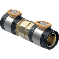 Złącze GEBERIT FlowFit, brąz krzemowy bezołowiowy, 63 mm (łącznik zaprasowywany x łącznik zaprasowywany)