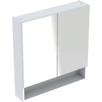 Geberit Selnova Square Szafka z lustrem, B78.8cm, H85cm, T17.5cm, z dwojgiem drzwi, biały