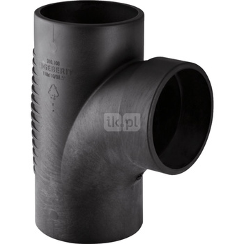 Trójnik GEBERIT Silent-db20 88.5' PE 135 mm x 110 mm x 135 mm (króciec z tworzywa sztucznego do spawania/zgrzewania x króciec z tworzywa sztucznego do spawania/zgrzewania x króciec z tworzywa sztucznego do spawania/zgrzewania), kolor czarny