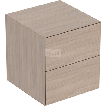 Szafka boczna Geberit ONE, z dwoma szufladami: 45x49.2x47cm, Dąb / Melamina, struktura drewna