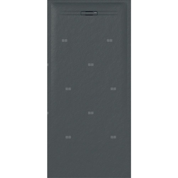 Brodzik prostokątny Geberit Sestra: 170x80x4cm, Grafit / Struktura łupka