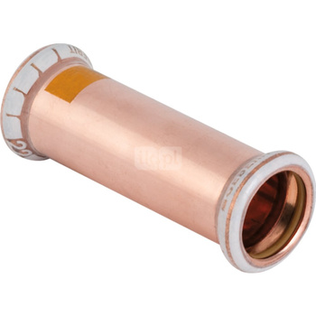 Mufa GEBERIT Mapress Kupfer Gas przesuwna do gazu, Cu, 54 mm (mufa zaprasowywana x mufa zaprasowywana), (głębokość: 30 mm) z uszczelką