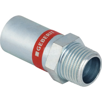 Przedłużka GEBERIT Mapress C-Stahl redukcja, stal (ocynk galwaniczny/elektrolityczny) (ocynk), 1/2'' x 22 mm (GZ x końcówka wciskana)