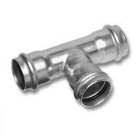 Trójnik SANHA NiroSan Press stal nierdzewna 168,3 mm x 168,3 mm x 168,3 mm (zw x zw x zw)