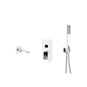 MOKAIT zestaw wannowy podtynkowy z baterią 3 funkcyjną, chrom