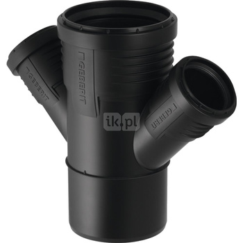 Czwórnik GEBERIT Silent-PP polipropylen, 90 mm x 50 mm x 50 mm x 90 mm DN 90 x DN 50 x DN 50 x DN 90, mw x mw x mw x mw