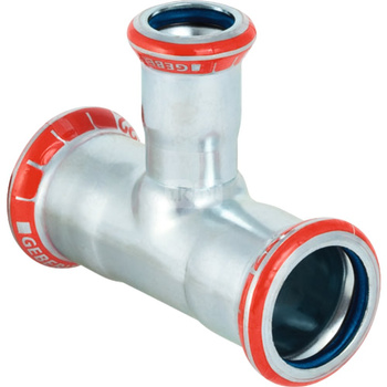 Trójnik GEBERIT Mapress C-Stahl FKM redukcja 90' stal (ocynk) 88.9 mm x 42 mm x 88.9 mm MZ