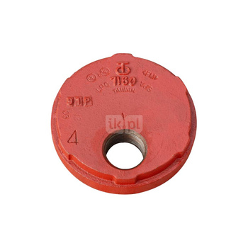 Zaślepka z przepustem GW czerwona Groove - 114.3 Rp1"