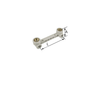 Kolano 90' podwójne ścienne z wieszakiem GW PP-R - 25 Rp1/2" L = 148.5 mm