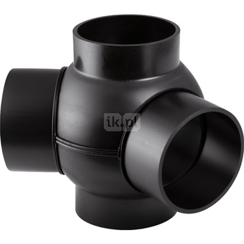 Czwórnik GEBERIT HDPE polietylen, 160 mm x 110 mm x 110 mm x 160 mm DN 150 x DN 100 x DN 100 x DN 150, sw x sw x sw x sw
