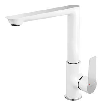 Bateria zlewozmywakowa stojąca FERRO ADORE WHITE-CHROME, kolor chrom/biały