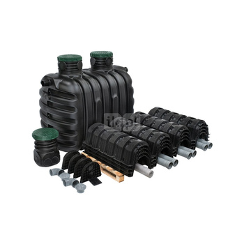 Epureco6 2700L zestaw komory - przydomowa jednozbiornikowa oczyszczalnia z tunelami, oczyszczalnia drenażowa dla 5-6 RLM, tworzywowa oczyszczalnia mechaniczna , plastikowa oczyszczalnia ekologiczna , drenażówka , zestaw z tunelami , zestaw z komorami , pr