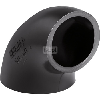 Kolano 90' GEBERIT HDPE redukcja, PE / polietylen, 50 mm, DN 50 x 40 mm x DN 40 (króciec)